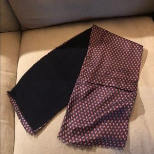 Men’s Classic 100% Silk & Zephyr Wool Scarf Navy